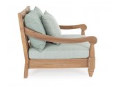 Кресло деревянное с подушками Garden Relax Bali тик, олефин натуральный, светло-зеленый Фото 3