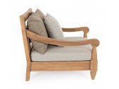 Кресло деревянное с подушками Garden Relax Bali тик, олефин натуральный, бежевый Фото 4