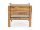Кресло деревянное с подушками Garden Relax Karuba тик, олефин натуральный, светло-зеленый Фото 4