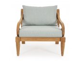 Кресло деревянное с подушками Garden Relax Karuba тик, олефин натуральный, светло-зеленый Фото 3