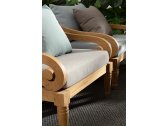 Кресло деревянное с подушками Garden Relax Karuba тик, олефин натуральный, светло-зеленый Фото 9