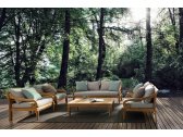 Кресло деревянное с подушками Garden Relax Karuba тик, олефин натуральный, светло-зеленый Фото 5