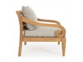 Кресло деревянное с подушками Garden Relax Karuba тик, олефин натуральный, бежевый Фото 3