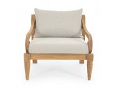 Кресло деревянное с подушками Garden Relax Karuba тик, олефин натуральный, бежевый Фото 2