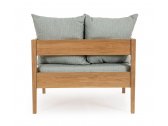 Кресло деревянное с подушками Garden Relax Kobo тик, олефин натуральный, светло-зеленый Фото 3
