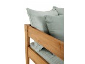 Кресло деревянное с подушками Garden Relax Kobo тик, олефин натуральный, светло-зеленый Фото 8