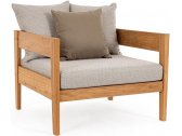 Кресло деревянное с подушками Garden Relax Kobo тик, олефин натуральный, бежевый Фото 1