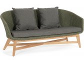 Диван плетеный с подушками Garden Relax Coachella тик, олефин натуральный, зеленый Фото 1