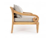Диван деревянный с подушками Garden Relax Karuba тик, олефин натуральный, бежевый Фото 4