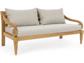 Диван деревянный с подушками Garden Relax Karuba тик, олефин натуральный, бежевый Фото 1