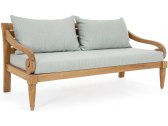 Диван деревянный с подушками Garden Relax Karuba тик, олефин натуральный, светло-зеленый Фото 1