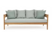 Диван деревянный с подушками Garden Relax Kobo тик, олефин натуральный, светло-зеленый Фото 2