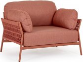 Кресло плетеное с подушками Garden Relax Pardis алюминий, олефин розово-красный Фото 1