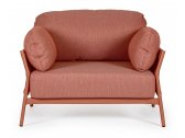 Кресло плетеное с подушками Garden Relax Pardis алюминий, олефин розово-красный Фото 2