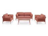 Кресло плетеное с подушками Garden Relax Pardis алюминий, олефин розово-красный Фото 7