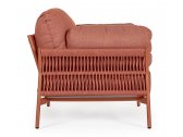 Кресло плетеное с подушками Garden Relax Pardis алюминий, олефин розово-красный Фото 3