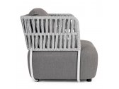 Кресло плетеное с подушками Garden Relax Palmer алюминий, роуп, акрил белый, серый Фото 3
