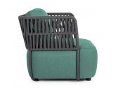 Кресло плетеное с подушками Garden Relax Palmer алюминий, роуп, акрил антрацит, зеленый Фото 4