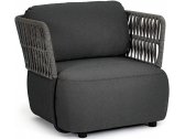 Кресло плетеное с подушками Garden Relax Palmer алюминий, роуп, акрил антрацит Фото 1