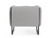 Кресло металлическое мягкое Garden Relax Pixel алюминий, олефин антрацит, серый Фото 3