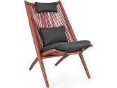 Лаунж-стул плетеный с подушками Aloha Garden Relax Aloha алюминий, роуп, полиэстер терракотовый, темно-серый Фото 1