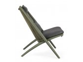 Лаунж-стул плетеный с подушками Garden Relax Aloha алюминий, роуп, полиэстер зеленый, темно-серый Фото 5
