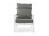Кресло металлическое с подушками Garden Relax Kledi алюминий, текстилен, олефин белый, серый Фото 2