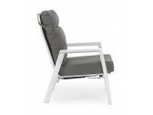 Кресло металлическое с подушками Garden Relax Kledi алюминий, текстилен, олефин белый, серый Фото 3