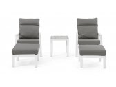 Кресло металлическое с подушками Garden Relax Kledi алюминий, текстилен, олефин белый, серый Фото 12