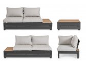 Комплект лаунж мебели Garden Relax Osten алюминий, ДПК, полиэстер антрацит, серый Фото 4