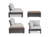 Комплект лаунж мебели Garden Relax Osten алюминий, ДПК, полиэстер антрацит, серый Фото 5