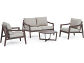 Комплект лаунж мебели Garden Relax Sirenus алюминий, текстилен, олефин кофейный, серый Фото 1