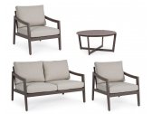 Комплект лаунж мебели Garden Relax Sirenus алюминий, текстилен, олефин кофейный, серый Фото 2