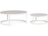 Комплект кофейных столиков Garden Relax Talunas алюминий, керамика белый Фото 1