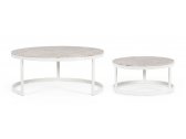 Комплект кофейных столиков Garden Relax Talunas алюминий, керамика белый Фото 5