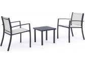 Комплект лаунж мебели Garden Relax Auri сталь, текстилен, закаленное стекло антрацит, светло-серый Фото 1