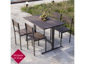 Комплект обеденной мебели Tomesa Стандарт сталь, древесно-полимерный композит Фото 1