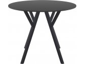 Стол пластиковый Siesta Contract Max Table Ø90 пластик, HPL черный Фото 5
