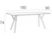 Стол пластиковый Siesta Contract Max Table 180 пластик, HPL черный Фото 2