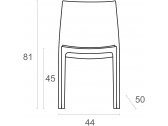 Комплект пластиковых стульев Siesta Contract Maya Set 4 пластик зеленый Фото 3