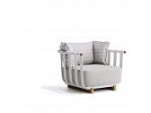 Кресло металлическое с подушками Atmosphera Portofino алюминий, тик, ткань Фото 3