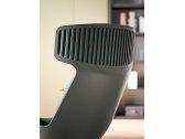 Кресло мягкое с высокой спинкой Quadrifoglio Cleopas алюминий, стеклопластик, ткань Фото 4