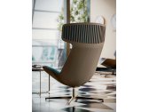 Кресло мягкое с высокой спинкой Quadrifoglio Cleopas алюминий, стеклопластик, ткань Фото 7