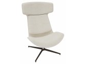 Кресло мягкое с высокой спинкой Quadrifoglio Cleopas алюминий, стеклопластик, ткань Фото 1