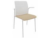 Кресло с мягким сиденьем Quadrifoglio Close сталь, полипропилен, ткань Фото 1