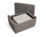 Комплект пластиковой мебели Keter Corona set with cushion box пластик с имитацией плетения капучино, песочный Фото 4