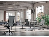 Кресло офисное вращающееся Quadrifoglio Dinamica Soft алюминий, ткань черный Фото 4