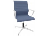 Кресло офисное вращающееся Quadrifoglio Dinamica Soft алюминий, ткань белый Фото 1