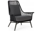 Кресло плетеное с подушкой Garden Relax Cristobal алюминий, роуп, акрил антрацит Фото 1