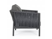 Кресло плетеное с подушкой Garden Relax Florencia алюминий, роуп, олефин антрацит Фото 3